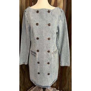 NWOT KBB by Kahlana/Target double breasted denim Tuxedo dress. Size 14.